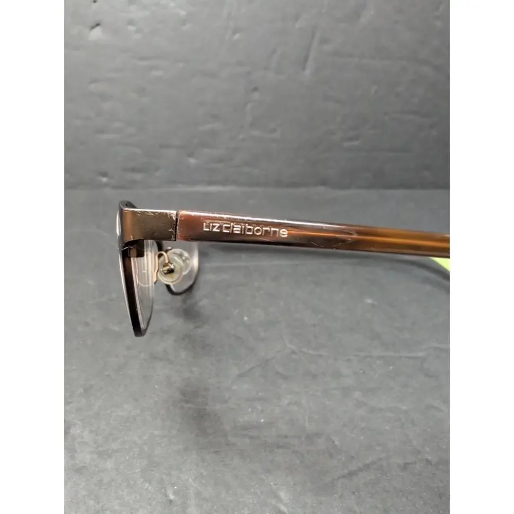 Liz Claiborne Copper Metal Oval Glasses W Tortoise Temples L425 0RH9 48 16‎ 130